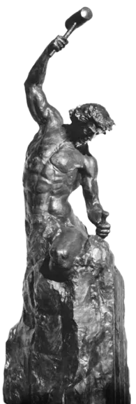 Statue avec marteau